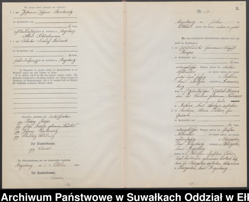 image.from.unit.number "Heiraths-Neben-Register des Preussischen Standes-Amtes Angerburg Kreis Angerburg"