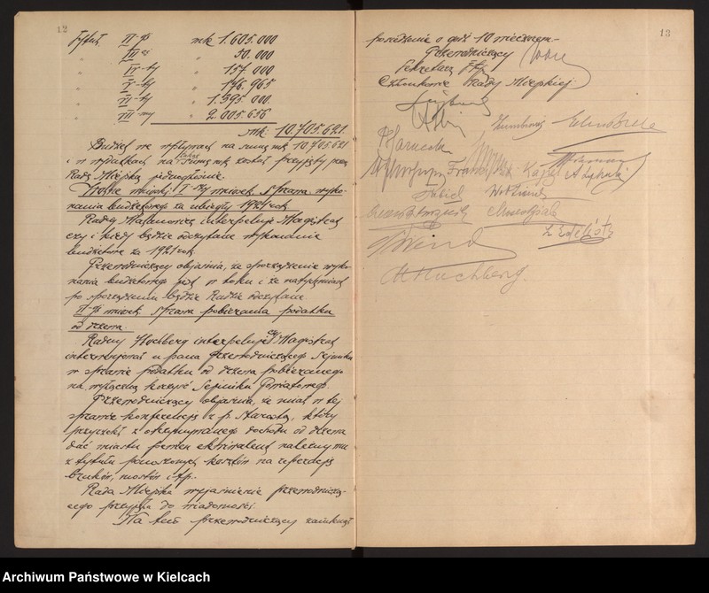 Obraz 10 z jednostki "Protokoły z posiedzeń Rady Miejskiej miasta Końskie 20 stycznia 1922- 12 maja 1923 roku"