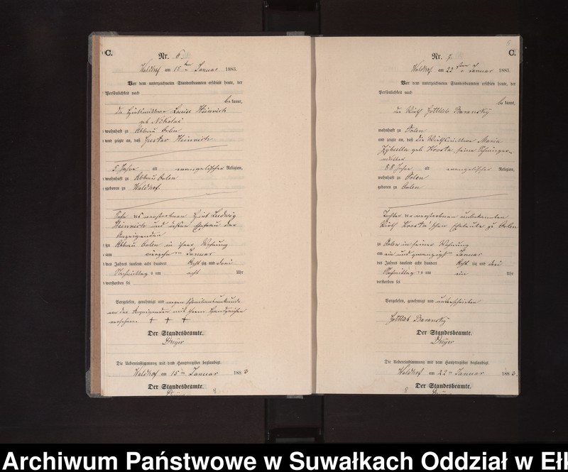 Obraz 8 z jednostki "Sterbe-Neben-Register des Königlich Preussischen Standes-Amtes Orlen Kreis Loetzen"