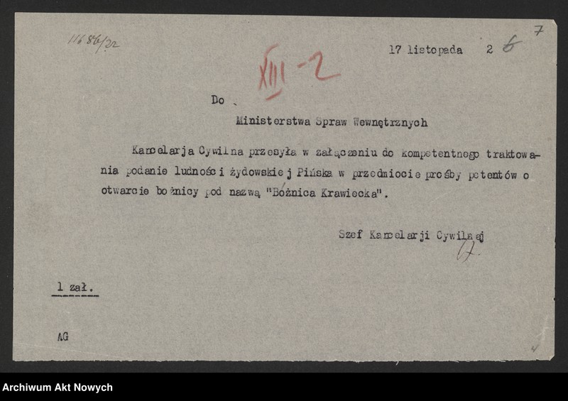 image.from.unit.number "Wyznania niechrześcijańskie (korespondencja w sprawie zachowania świąt żydowskich oraz otwarcia "Bożnicy Krawieckiej" w Pińsku)"