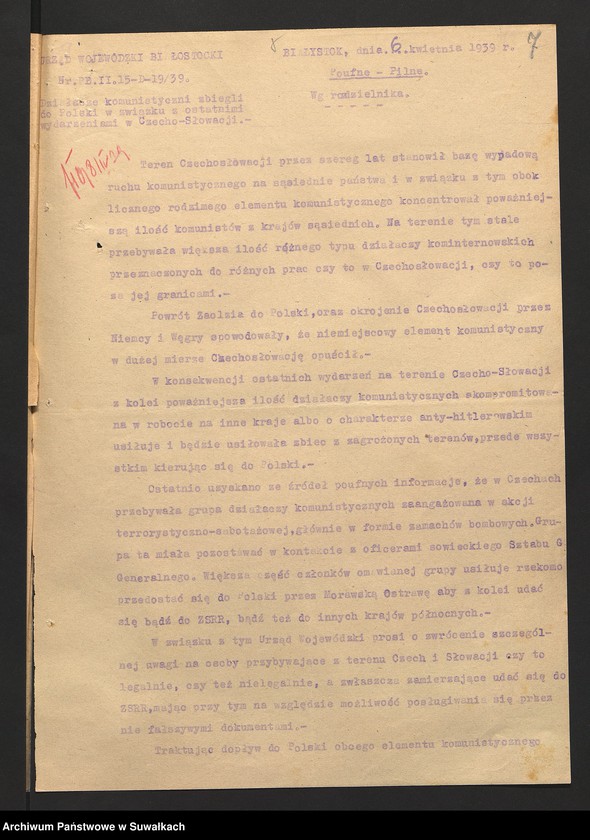 image.from.unit.number "[Zarządzenia i informacje dotyczące działalności komunistycznej i stronnictw chłopskich]"