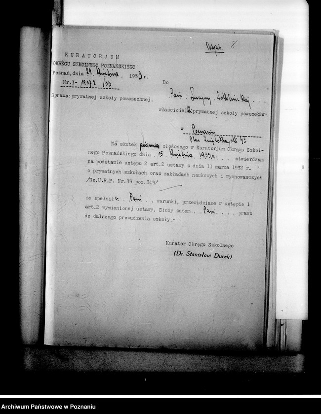 Obraz 12 z jednostki "Prywatna Szkoła Powszechna Sokolnickiej imienia Królowej Jadwigi w Poznaniu"