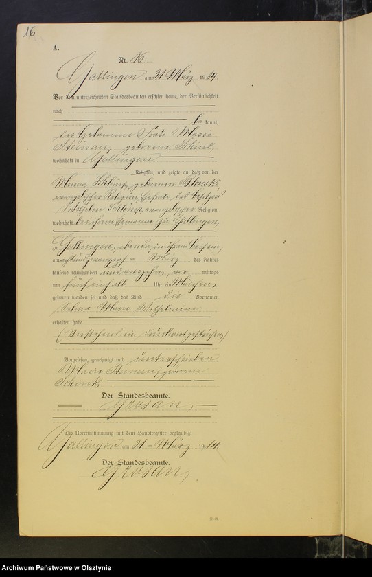 image.from.unit.number "Geburts-Neben-Register Nr 1 - 65 [ Księga urodzeń - wtóropis ]"