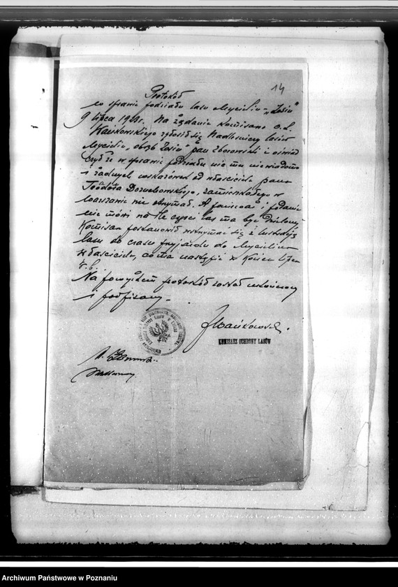 Obraz 18 z jednostki "Sprawa uzyskania zezwolenia na wyrąb jednorazowy 3 poręb w lesie majątku Mycielin powiat kaliski"