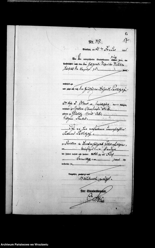 image.from.unit.number "Sterbe-Haupt-Register Breslau I 1885 Band 2"