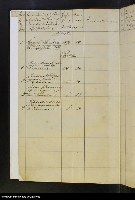 image.from.unit.number "Alphabetisches Register zur Auffindung der eingetragenen Standes-Acte in den Standes-Registern"