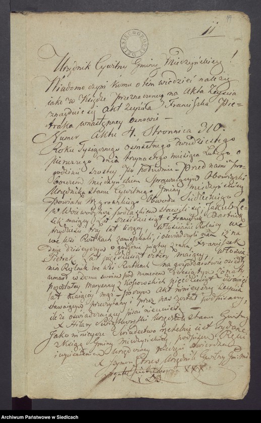 Obraz 15 z jednostki "Dowody do akt małżeństw"