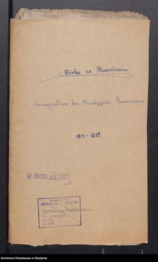 image.from.unit.number "Consignation des Kirchspiels Passenheim"