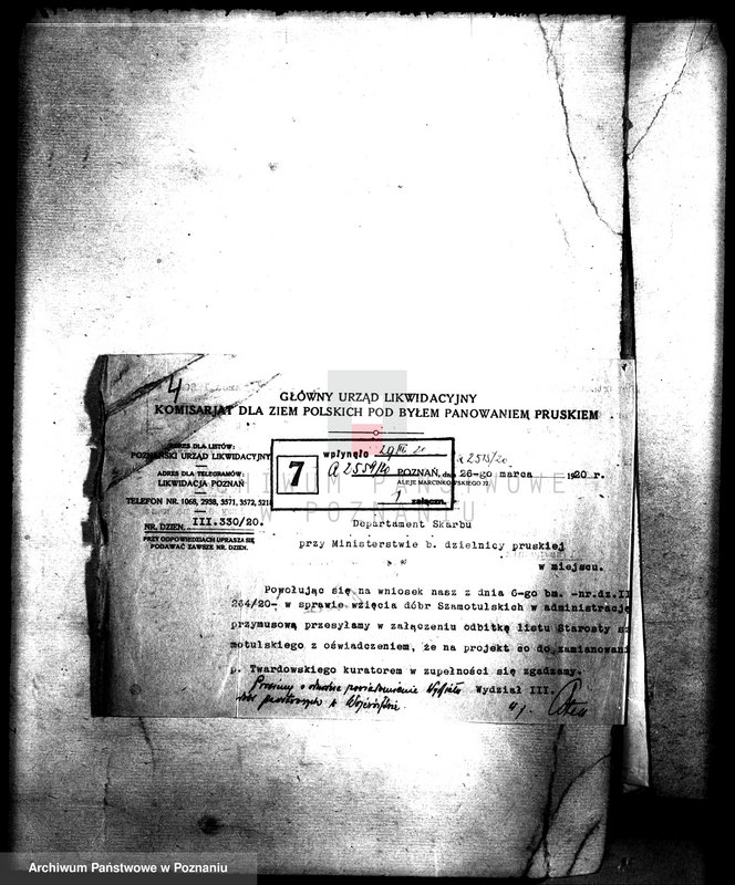 Obraz 8 z jednostki "Czynsze dzierżawne majątku państwowego Szamotuły-Zamek"