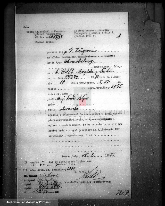 Obraz 5 z jednostki "Gospodarstwo rolne i młyn w Rudzie pow. obornicki własność. J. Kruger nr woj. kotła 6075"