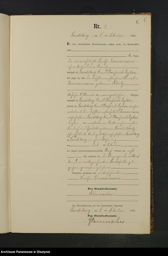 image.from.unit.number "Sterbe-Neben-Register Nr 1 - 45"