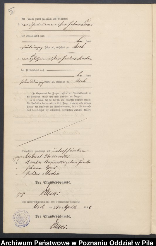 Obraz 7 z jednostki "Księga małżeństw"