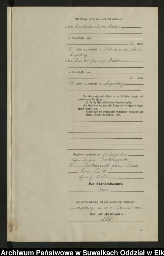 image.from.unit.number "B2. Heirats - Register (Neben - Register) Standesamt Angerburg einschl. der Bezirke Prinowen, Gr. Strengeln, Kehlen und Prinowen Kreis Angerburg"