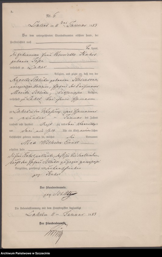 Obraz 10 z jednostki "Geburts-Register (Neben-Register)"