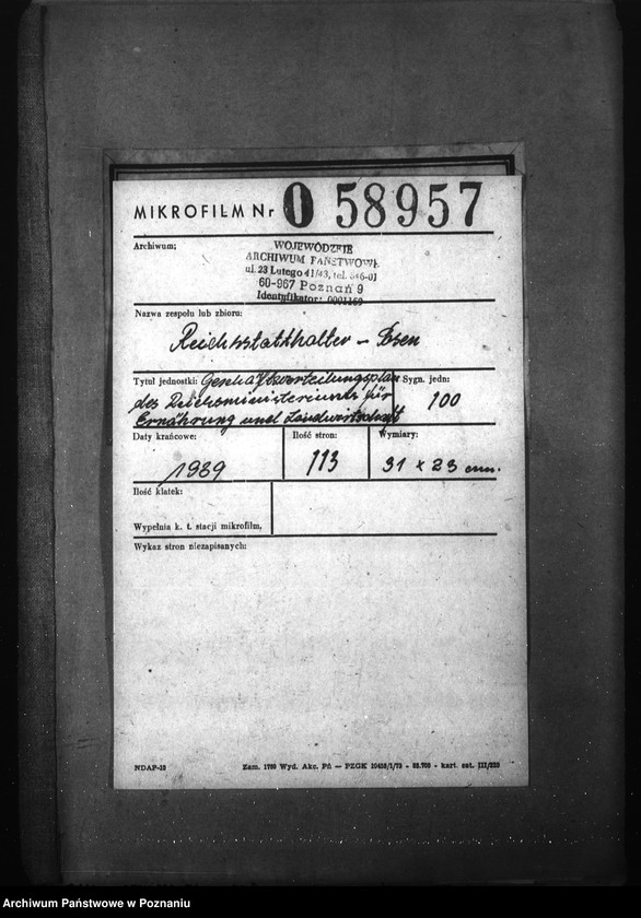 Obraz 2 z jednostki "Geschäftsverteilungsplan des Reichsministerium für Ernährung und Landwirtschaft"