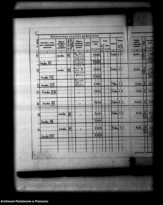 Obraz 19 z jednostki "Ostateczny rejestr pomiarowy gromady Mirowice powiatu bydgoskiego"