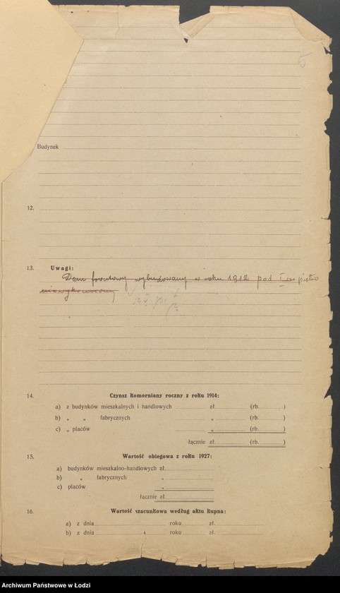 image.from.unit.number "Księga inwentarzowa nieruchomości m. Łodzi ul. Klonowa"