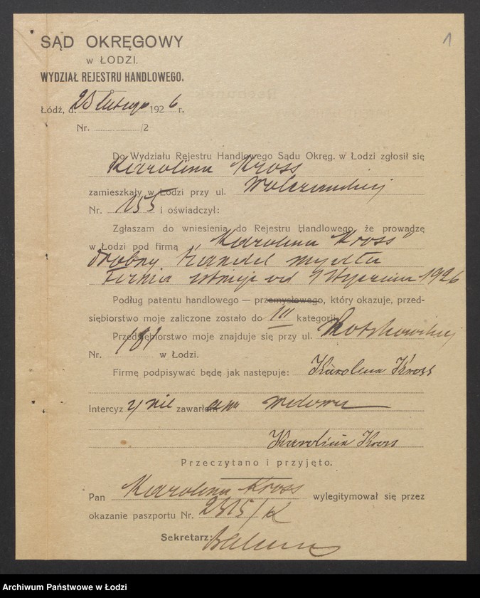 Obraz 3 z jednostki "Karolina Kross – drobny handel"