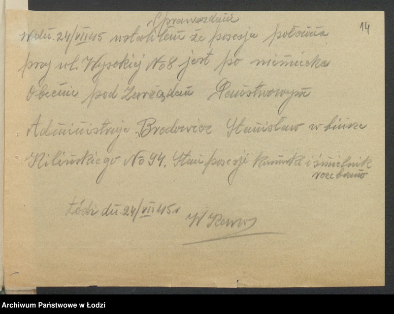 image.from.unit.number "Księga inwentarzowa nieruchomości m. Łodzi ul. Wysoka"