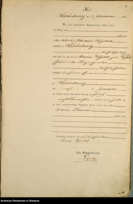 image.from.unit.number "Haupt-Geburts-Register Nr 1 - 199"