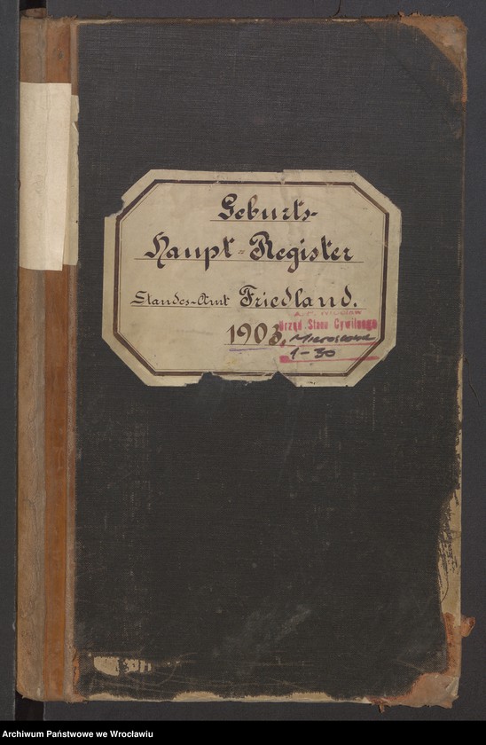 image.from.unit.number "Księga urodzeń USC Mieroszów (Friedland) 1903"