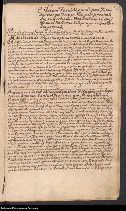 Obraz 5 z jednostki "Liber actorum officii consularis civitatis Posnaniae."