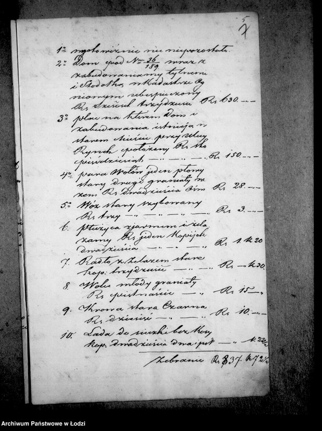 Obraz 11 z jednostki "Akta tyczące się ustanowienia opieki opieki nad nieletnimi dziećmi i sporządzenia spisu inwentarza pozostałości po zmarłym Antonim Makowskim"