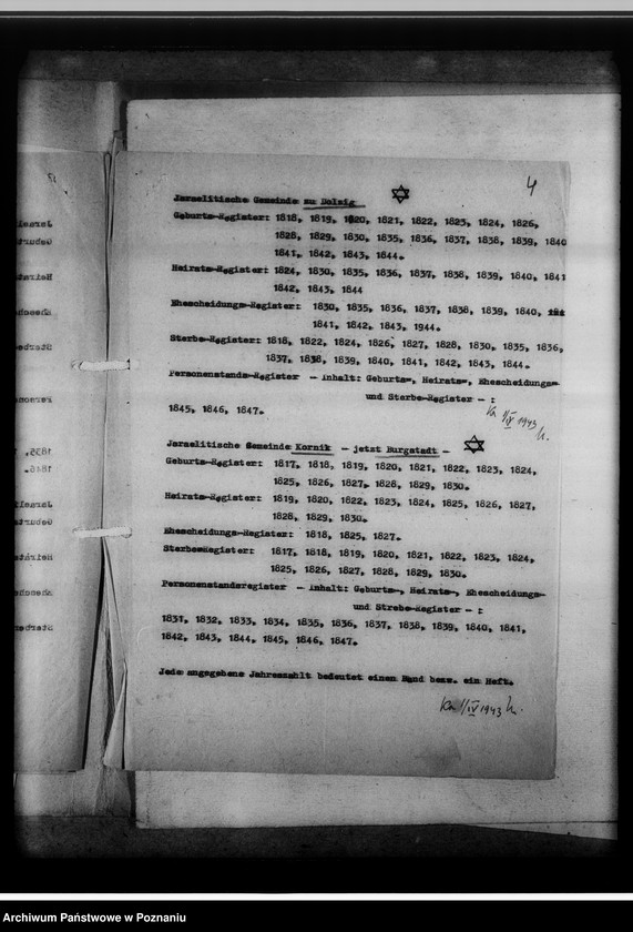 Obraz 8 z jednostki "Register der Juden, Dissidenten und Kirchenbuchduplikate [powiaty: śremski, średzki i wolsztyński]"