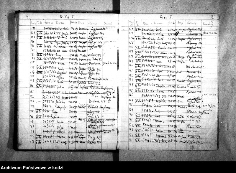 Obraz 7 z jednostki "[Wykazy imienne Żydów zagranicznych wsiedlonych do getta]"