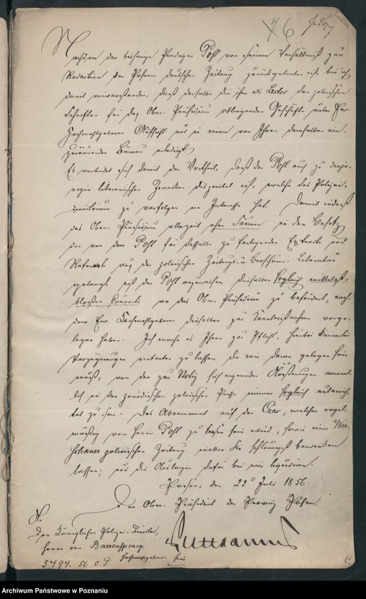 Obraz 10 z jednostki "A. gen. betr. Erlasse der höheren Behörden /Ministerium, Oberpräsident, Regierung…/ wider politische Umtriebe"