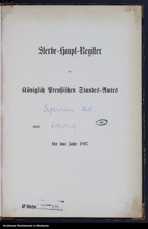 image.from.unit.number "Sterbe-Haupt-Register Nr 1 - 45"