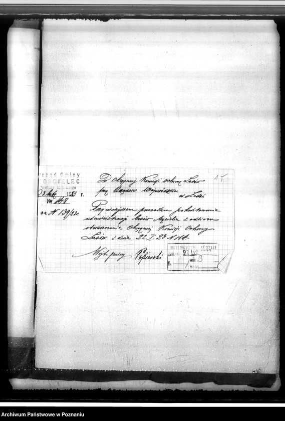 Obraz 19 z jednostki "Sprawa likwidacji serwitutów w lasach majątku Mycielin własność A. Doruchowskiego gmina Kościelec powiat kaliski"