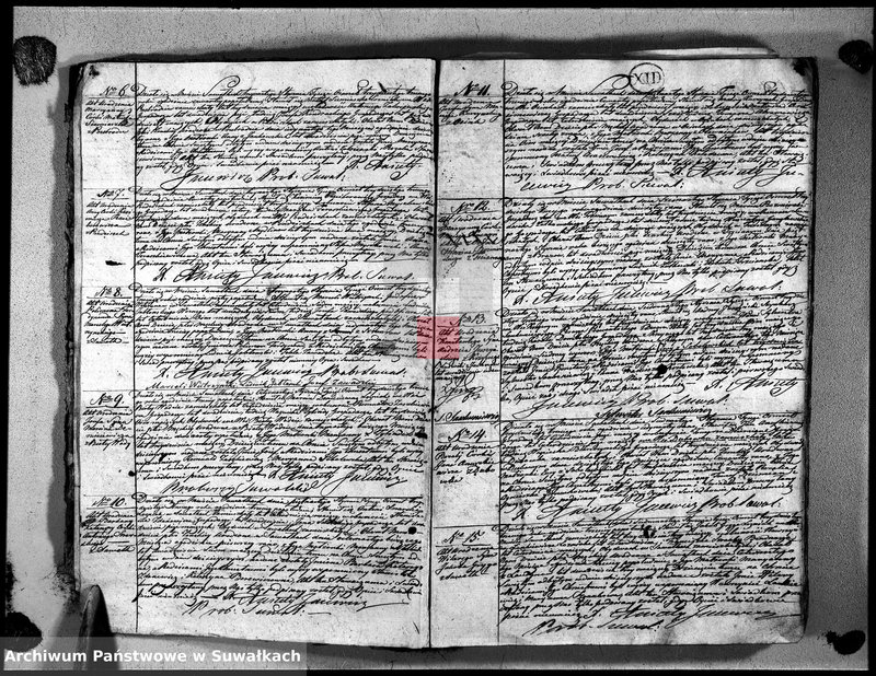 image.from.unit.number "Księga duplikat urodzonych, zaślubionych i zeszłych urzędnika stanu cywilnego, parafji suwalskiey na rok 1833"