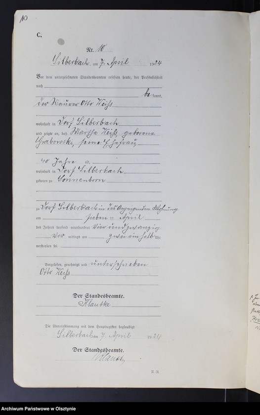 image.from.unit.number "Sterbe-Neben-Register Nr 1 - 28"