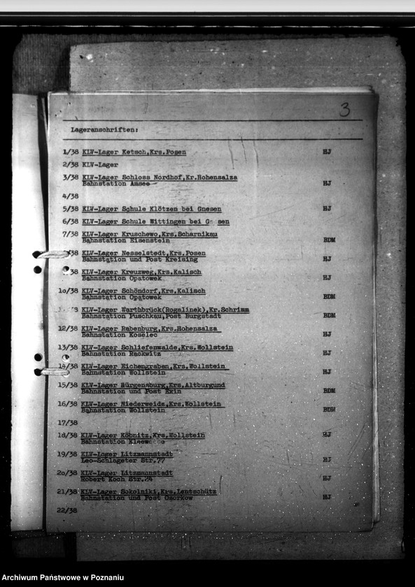 Obraz 8 z jednostki "Amtsätrztliche Überwachung der K. L. V. - und Landdienstalager, Hitlerjungendlager"