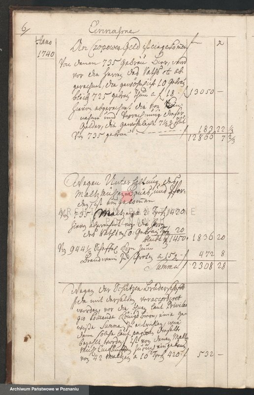 Obraz 8 z jednostki "Rechnung der Stadt Lissa; język niemiecki"