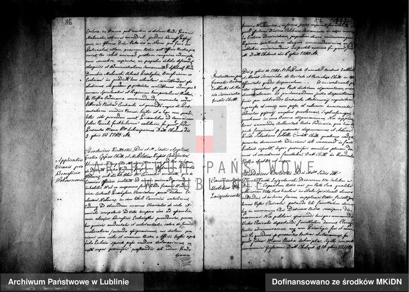 image.from.unit.number "[Księga wpisów biskupa chełmskiego Teodozjusza Rostockiego] 1784 - 1787 Akta za szczęśliwych rządów - - Porfiriusza Skarbka Ważyńskiego nominata biskupa chełmskiego i bełskiego oraz z całą jurysdykcją administratora zaczęte [s.152] 1787-1791"