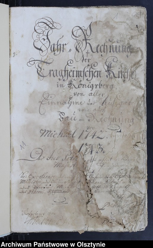 image.from.unit.number "Jahr-Rechnung von aller Einnahme und Ausgabe-Geld, wie auch Bau Rechnung"