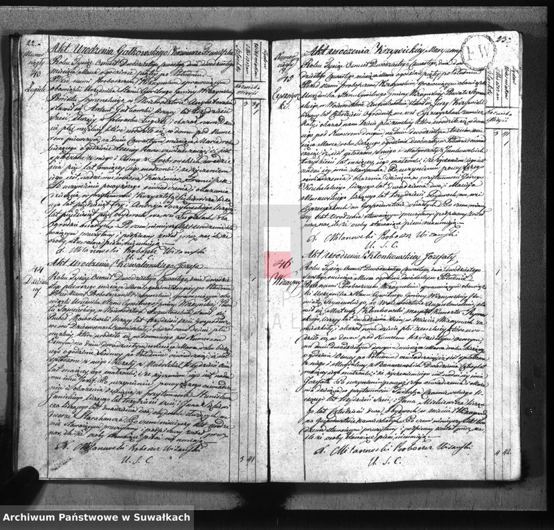 image.from.unit.number "Akta urodzonych gminy wiżańskiey obwodu seyneńskiego, w województwie augustowskim od dnia 1-go stycznia do dnia 31 grudnia 1824 roku"