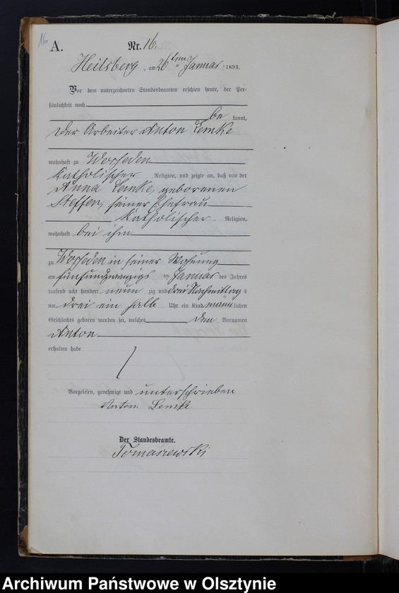 image.from.unit.number "Geburts-Haupt-Register Nr 1 - 150"