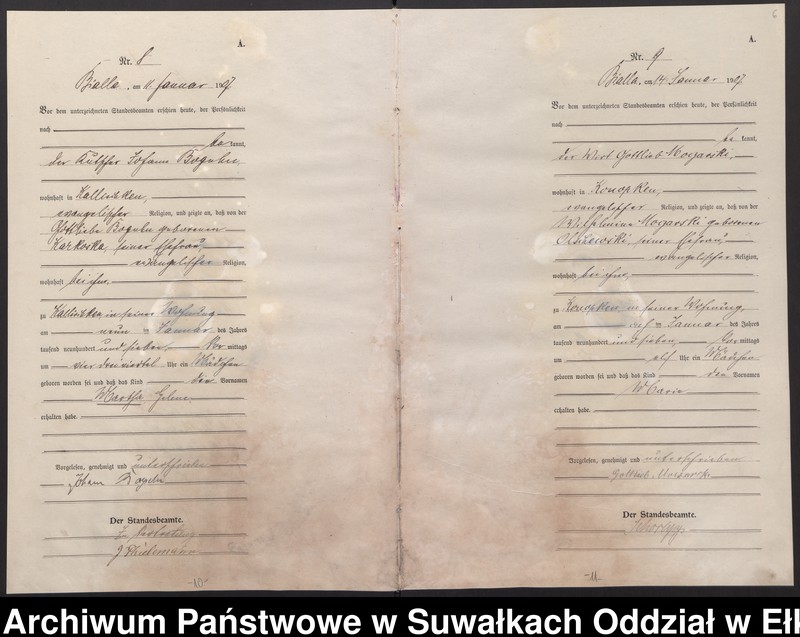 image.from.unit.number "[Geburts-Haupt-Register des Königlichen Preussischen Standes-Amtes Bialla Kreis Johannisburg]"