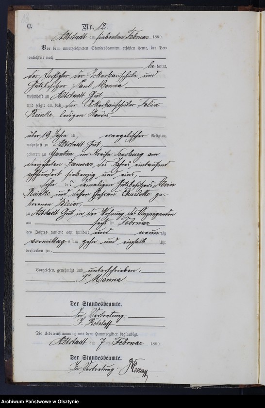 image.from.unit.number "Sterbe-Neben-Register Nr 1 - 74"