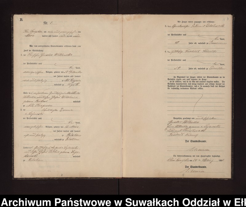 image.from.unit.number "Heiraths-Neben-Register des Preussischen Standes-Amtes Gross Konopken Kreis Loetzen"