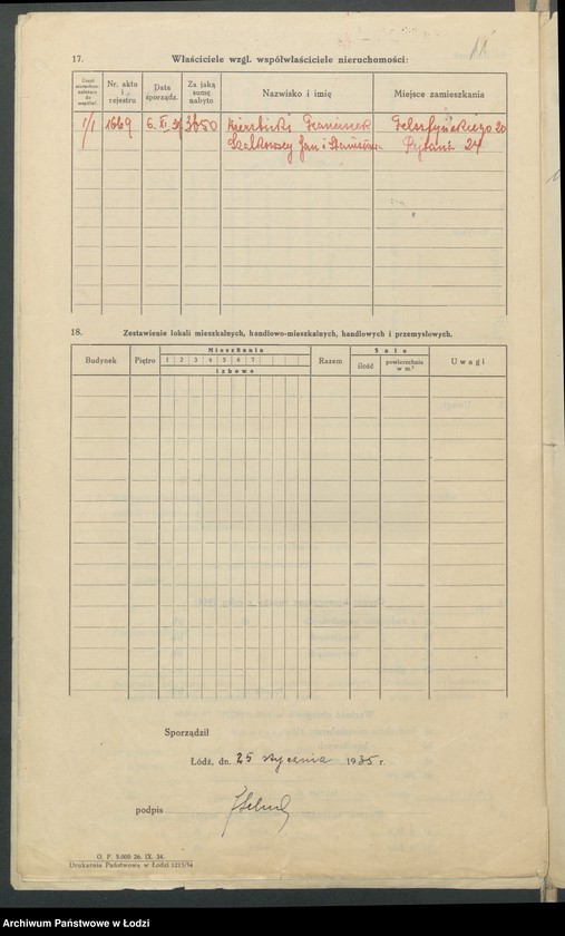 image.from.unit.number "Księga inwentarzowa nieruchomości m. Łodzi ul. Skargi"