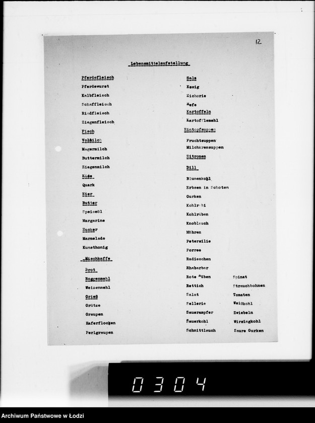 Obraz 17 z jednostki "Tägliche Bedarfsmeldungen für alle Gemüsesorten. Fleisch, Fett, u.Eier-bedarfsmeldungen"