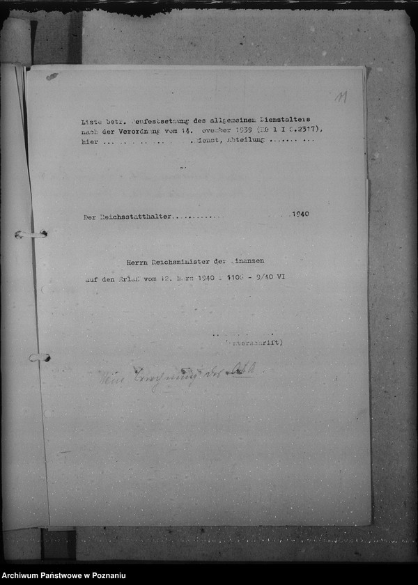 Obraz 15 z jednostki "Erlasse und Verfügungen betr. Festsetzung des allgemeinen Dienstalters der Beamten"