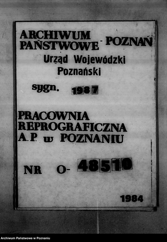 Obraz 1 z jednostki "/Sprawy parcelacji majątków ziemskich/"