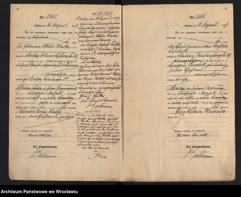 image.from.unit.number "Geburts-Haupt-Register Breslau I 1889 Band 9"