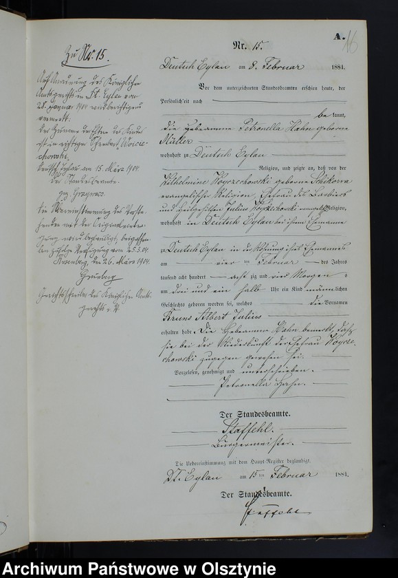Obraz 18 z jednostki "Geburts-Neben-Register Nr 1 - 155"