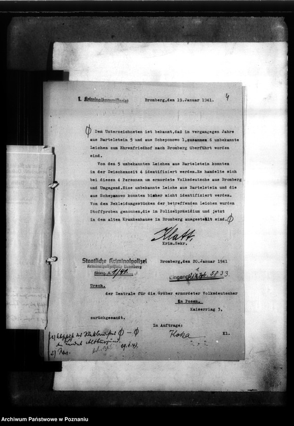 Obraz 8 z jednostki "Schriftwechzel wegen Ermordeter aus Bartelstein (Bercin, powiat Szubin)"